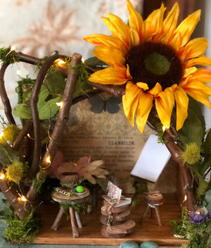 Fairy House with Accessories Size 10”L x 10”W x 14”H