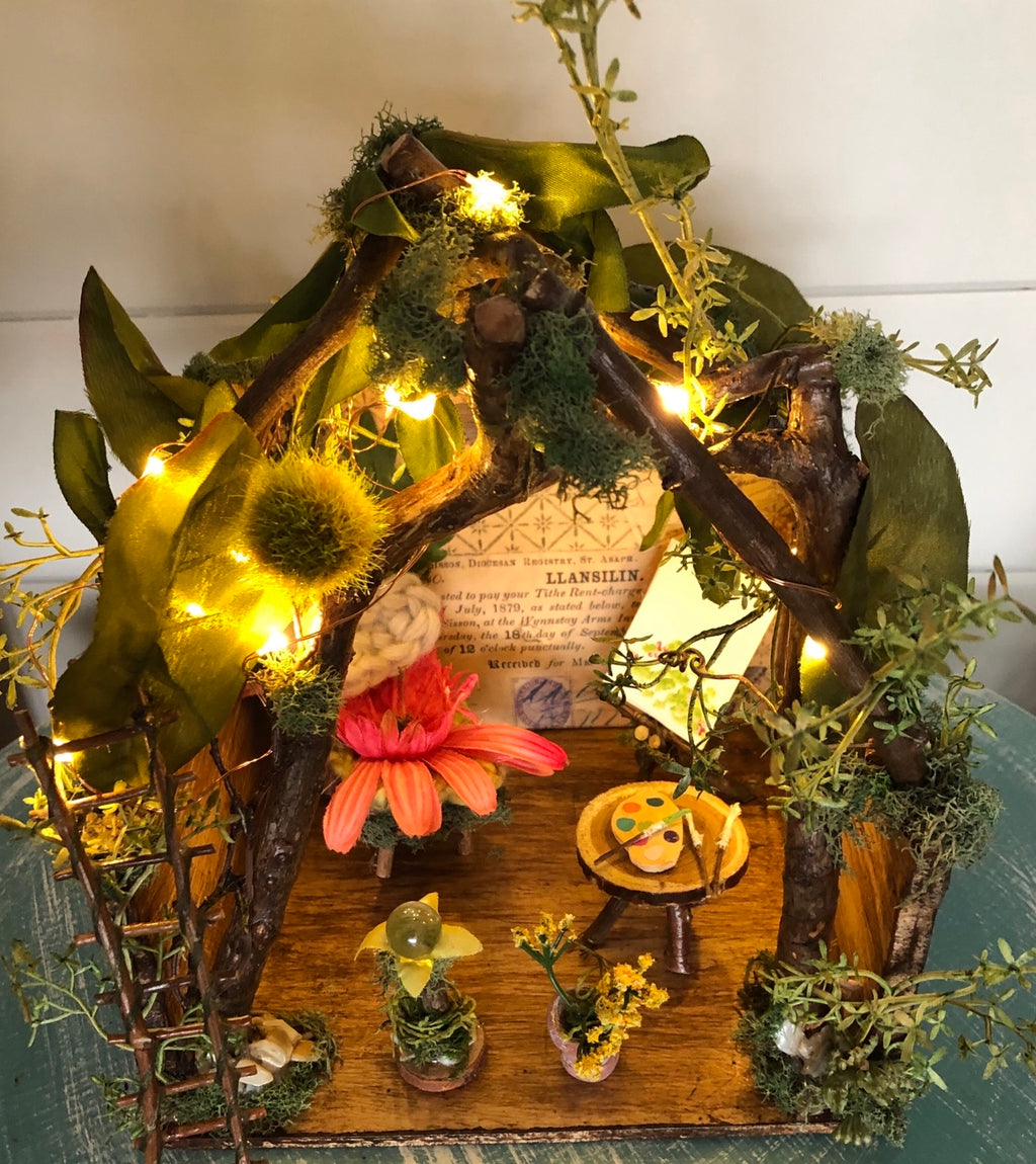 Fairy House and Accessories 10”L x 10”W x 14”H