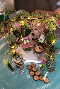 Fairy House with Accessories Size 10”L x 10”W x 12”H
