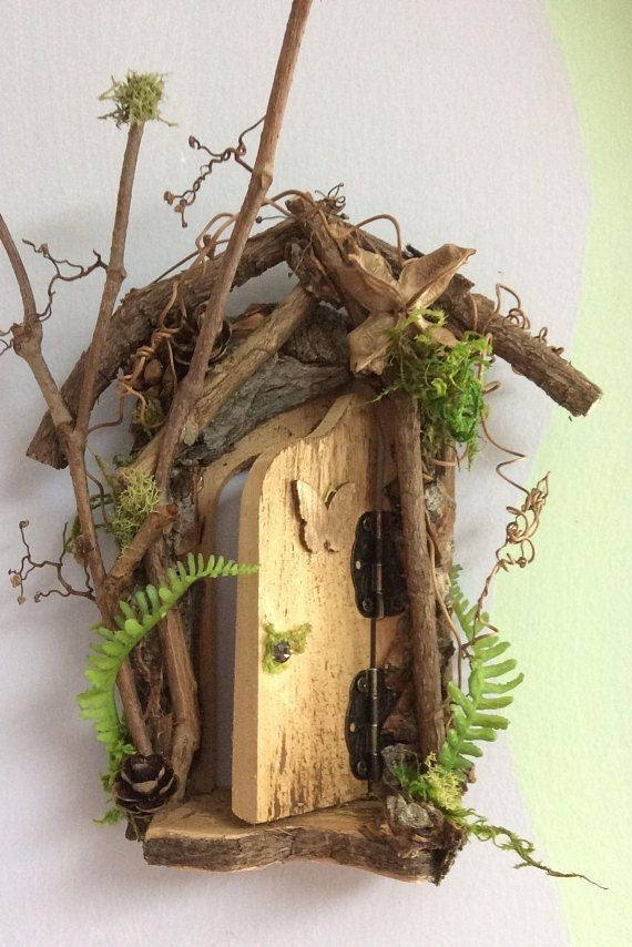 Fairy Door with Fern Sprout