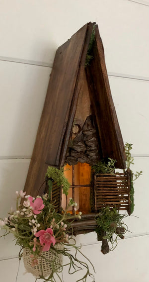 Fairy Window with Floral Basket
