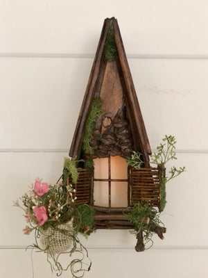 Fairy Window with Floral Basket